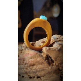 Bague en Houx et Larimar
