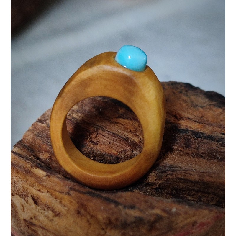Bague en Houx et Larimar