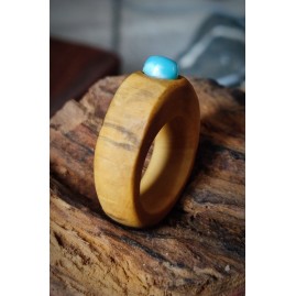 Bague en Houx et Larimar