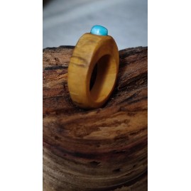 Bague en Houx et Larimar