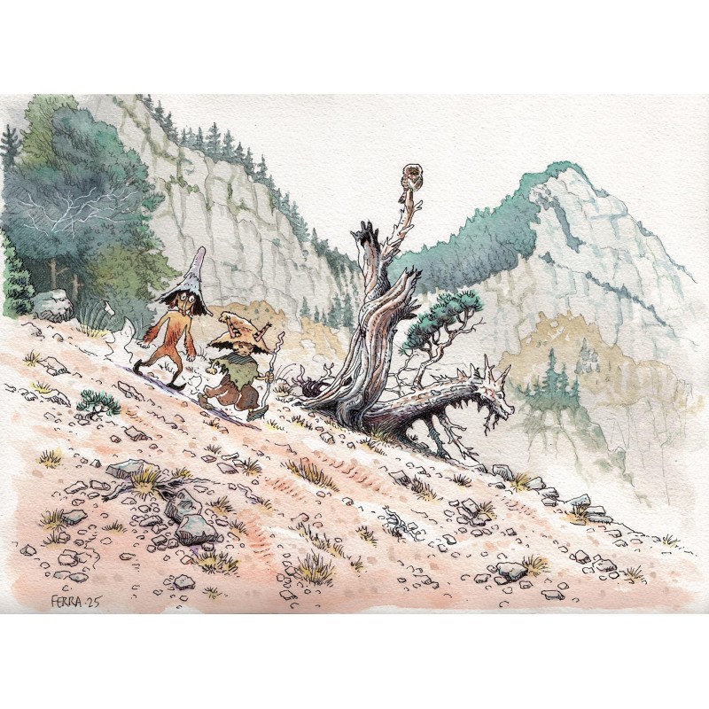 Aquarelle originale - Furtif 01