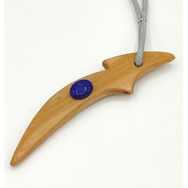 Pendentif Keris en bambou et Lapis Lazuli