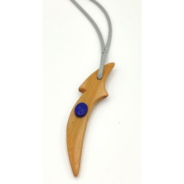 Pendentif Keris en bambou et Lapis Lazuli