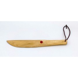 Coupe papier en bois de laurier Sauce avec incrustation de Cornaline