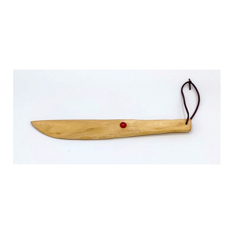 Coupe papier en bois de laurier Sauce avec incrustation de Cornaline