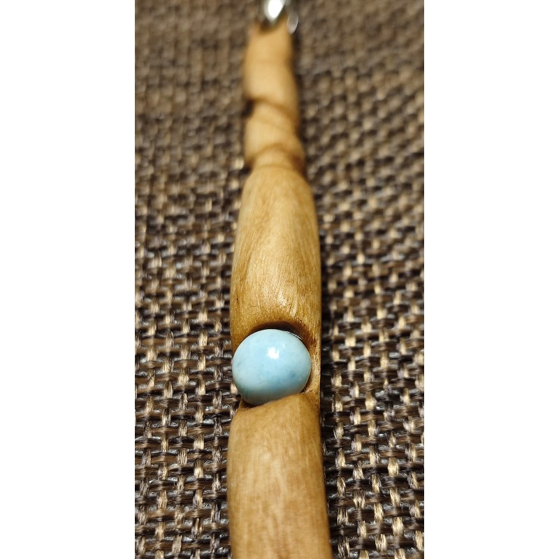 Pendentif en Olivier et Larimar