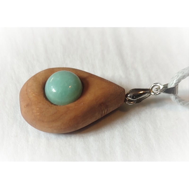 Pendentif Olivier et Larimar