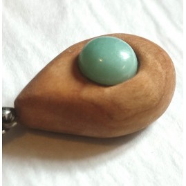 Pendentif Olivier et Larimar